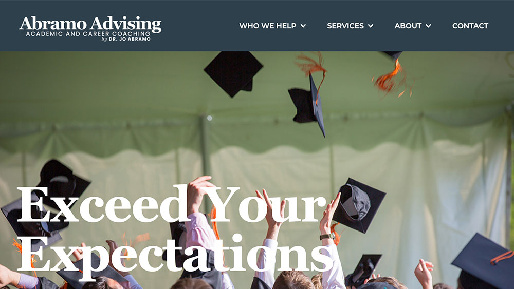 Abramo Consulting website screen shot